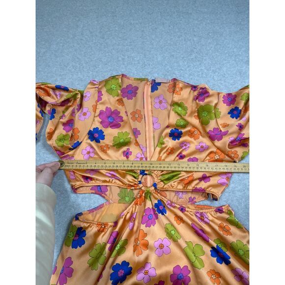 Show Me Your Mumu Womens Size XL Go Out Cut Out Mini Dress Poppin Poppy - Picture 4 of 12